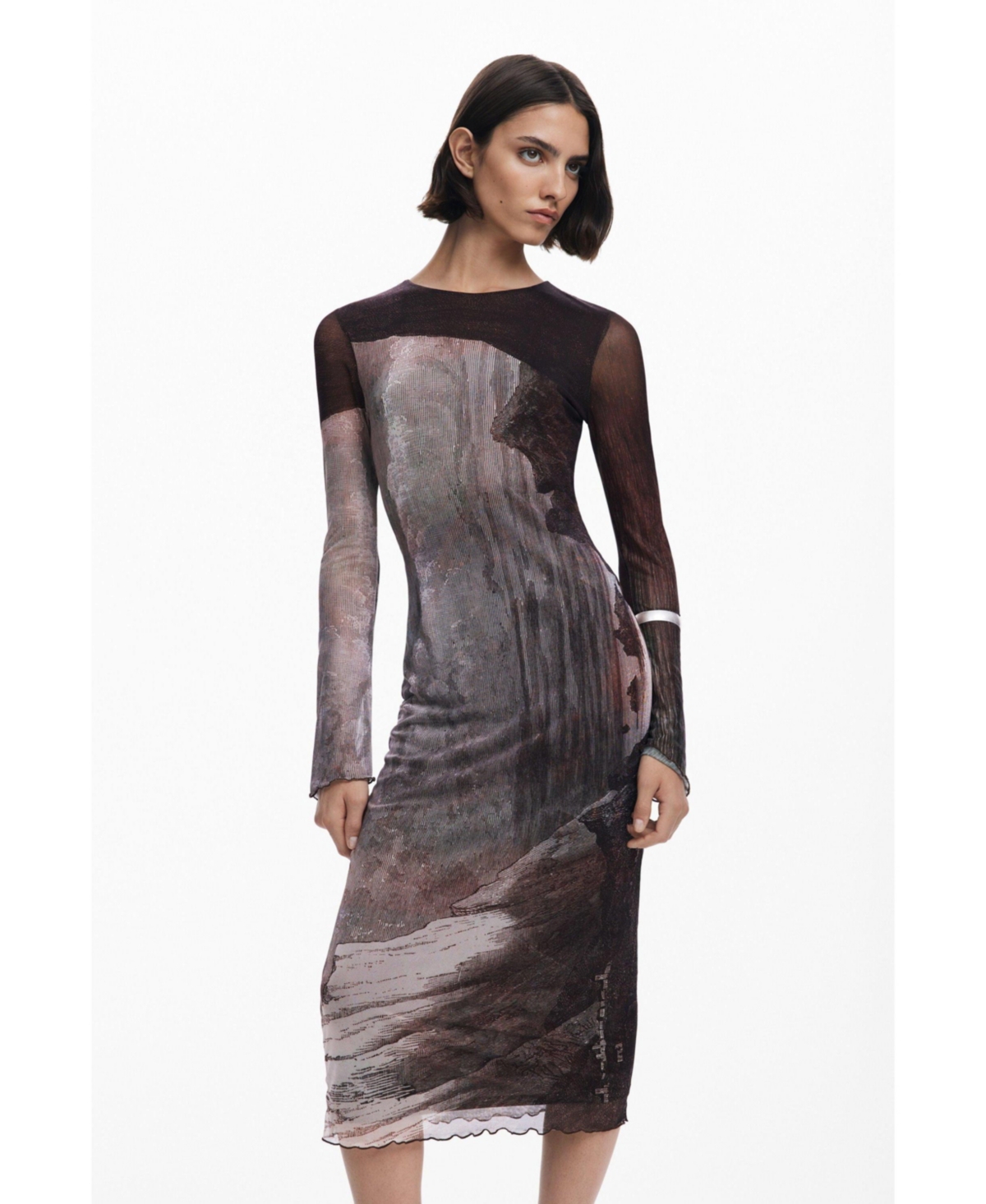 Desigual Women's Dress Designed By Mr. Christian Lacroix In Brown