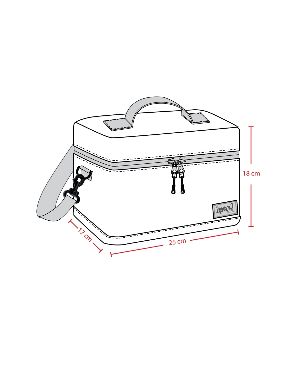 Deux par Deux Girl Lunch Box Retro Flower Print