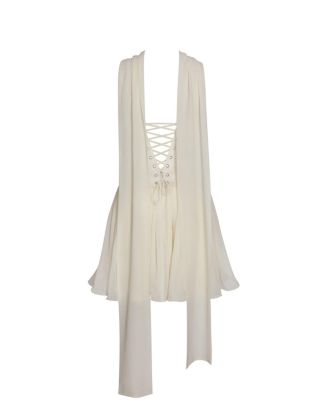 Women's Valentina Butter Yellow Boned Curve Edge Peplum Mini Dress