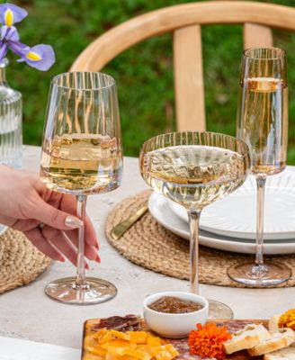 Modern Flute Glasses, Set of 4