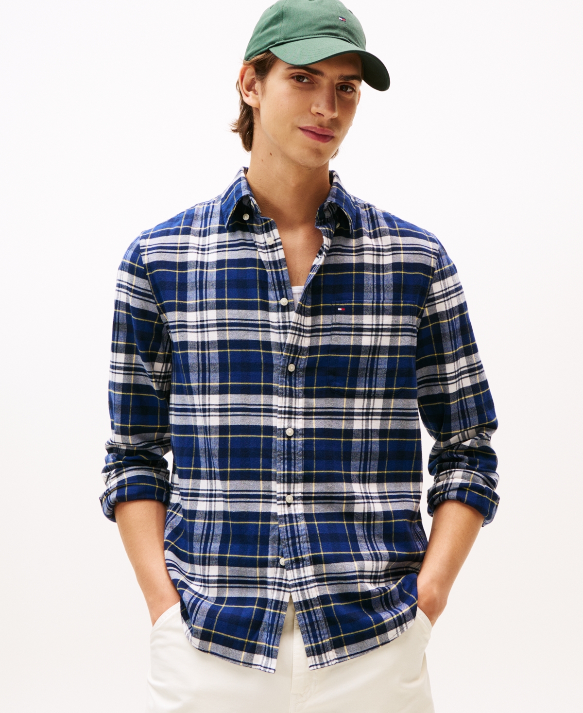 Tommy Hilfiger Men's Flannel Tartan Regular Fit Shirt