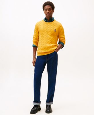 Men's Classic Cable Crest Crewneck Sweater