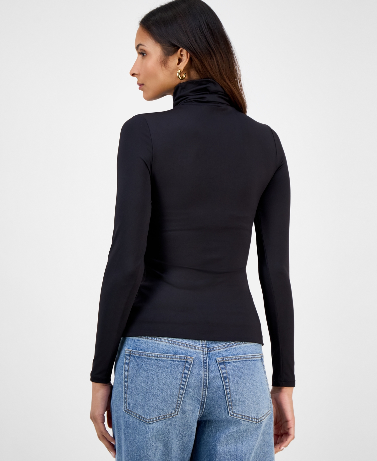 And Now This Women's Second Skin Turtleneck Top, Macy's Exclusive In Black