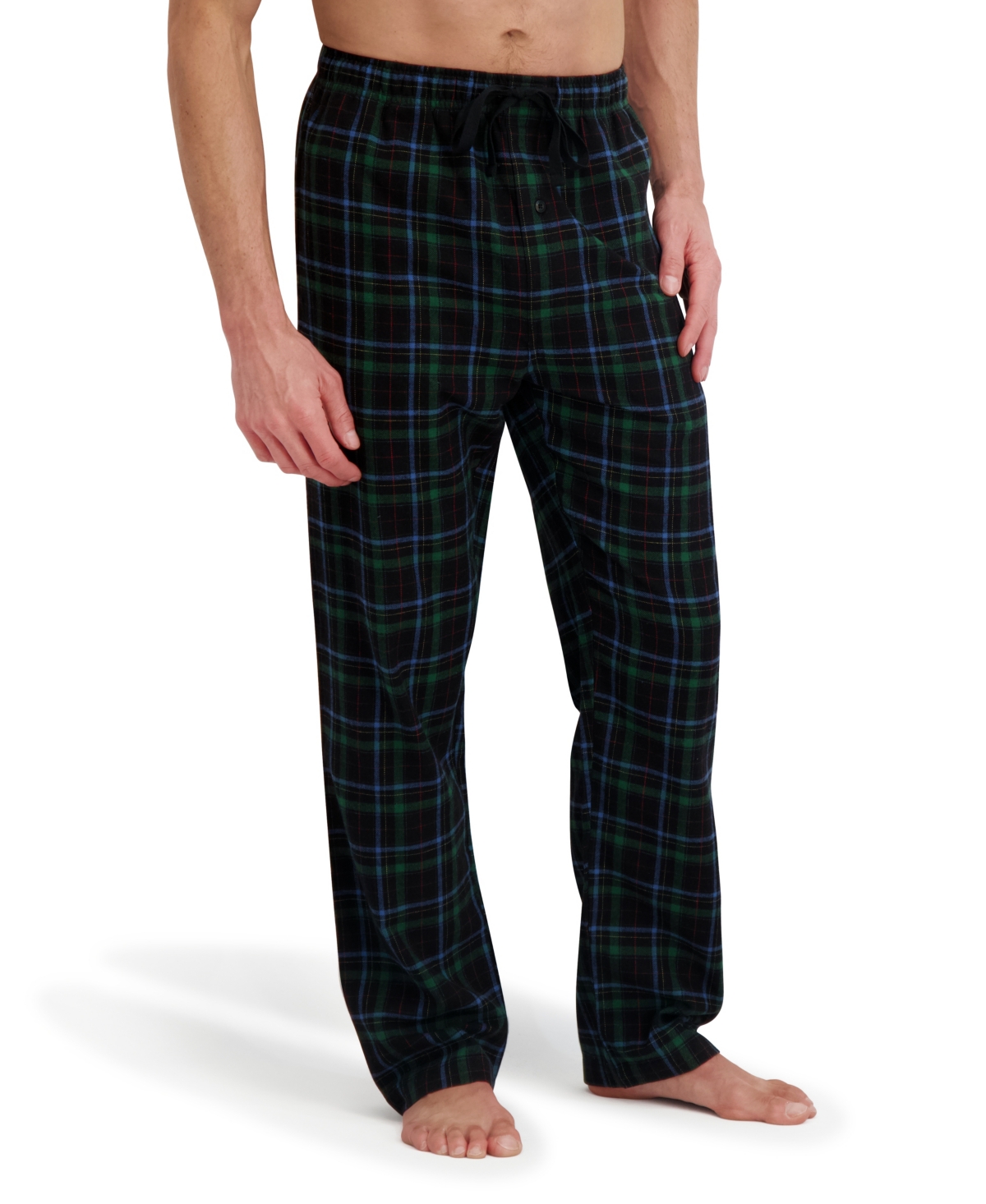 Hanes Men's Flannel Drawstring Sleep Pants In Burgundy