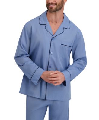 Men's Woven Button Down Pajama Sleep Set
