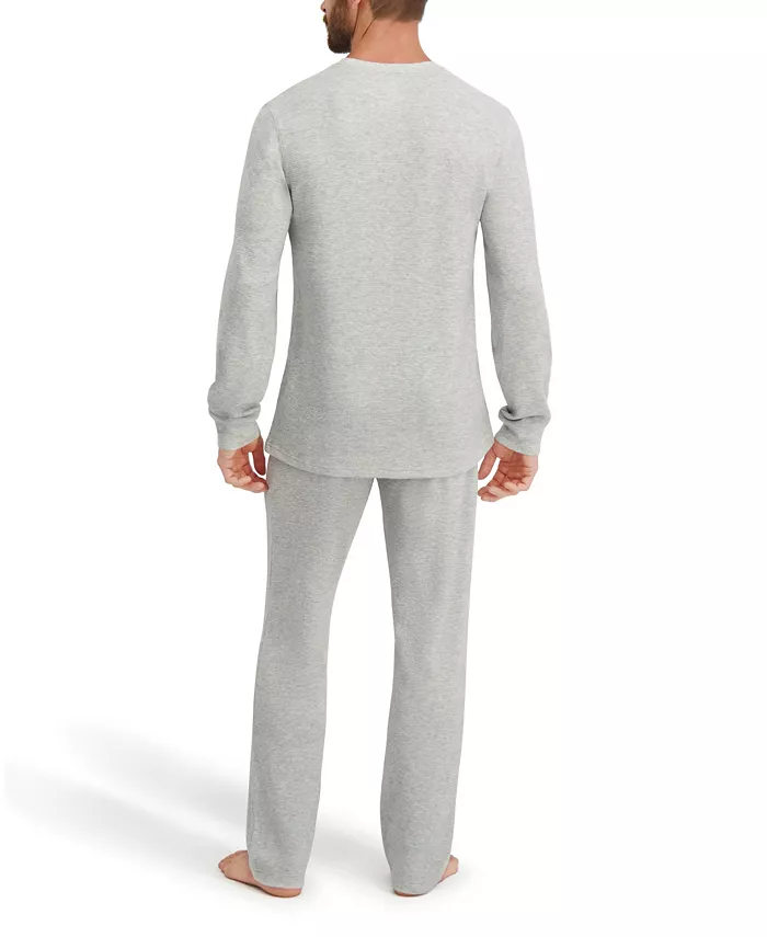 Men's Waffle Crew Neck Sleep Set - thumbnail 4