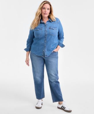 Trendy Plus Size Essential Western Cotton Shirt