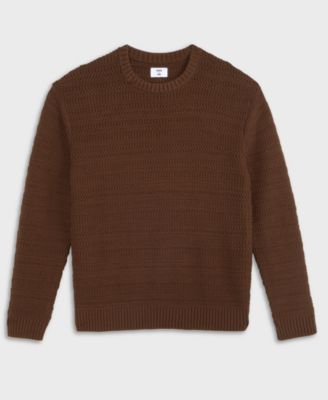 Men's Relaxed-Fit Textured Sweater, Macy's Exclusive