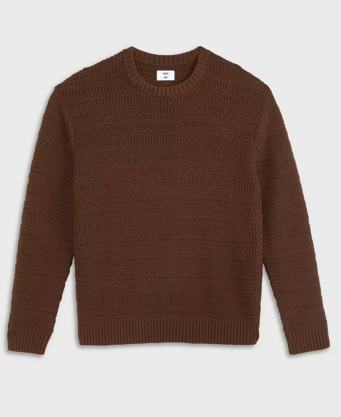 Men's Relaxed-Fit Textured Sweater - thumbnail 7
