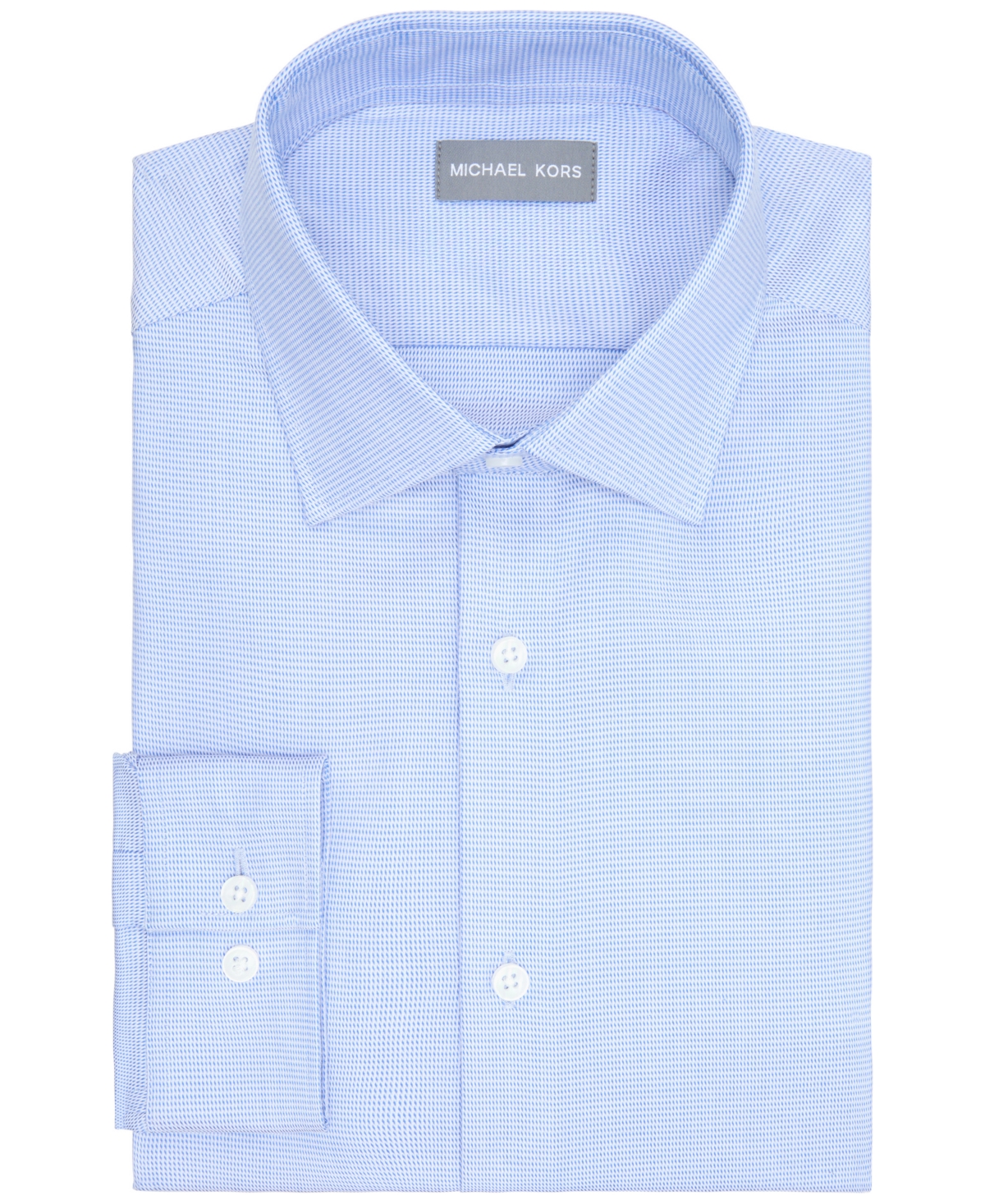 Michael Kors Men's Regular Fit Airsoft Non-iron Performance Dress Shirt In Blue