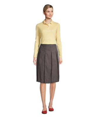 Women's Box Pleat Skirt Below the Knee