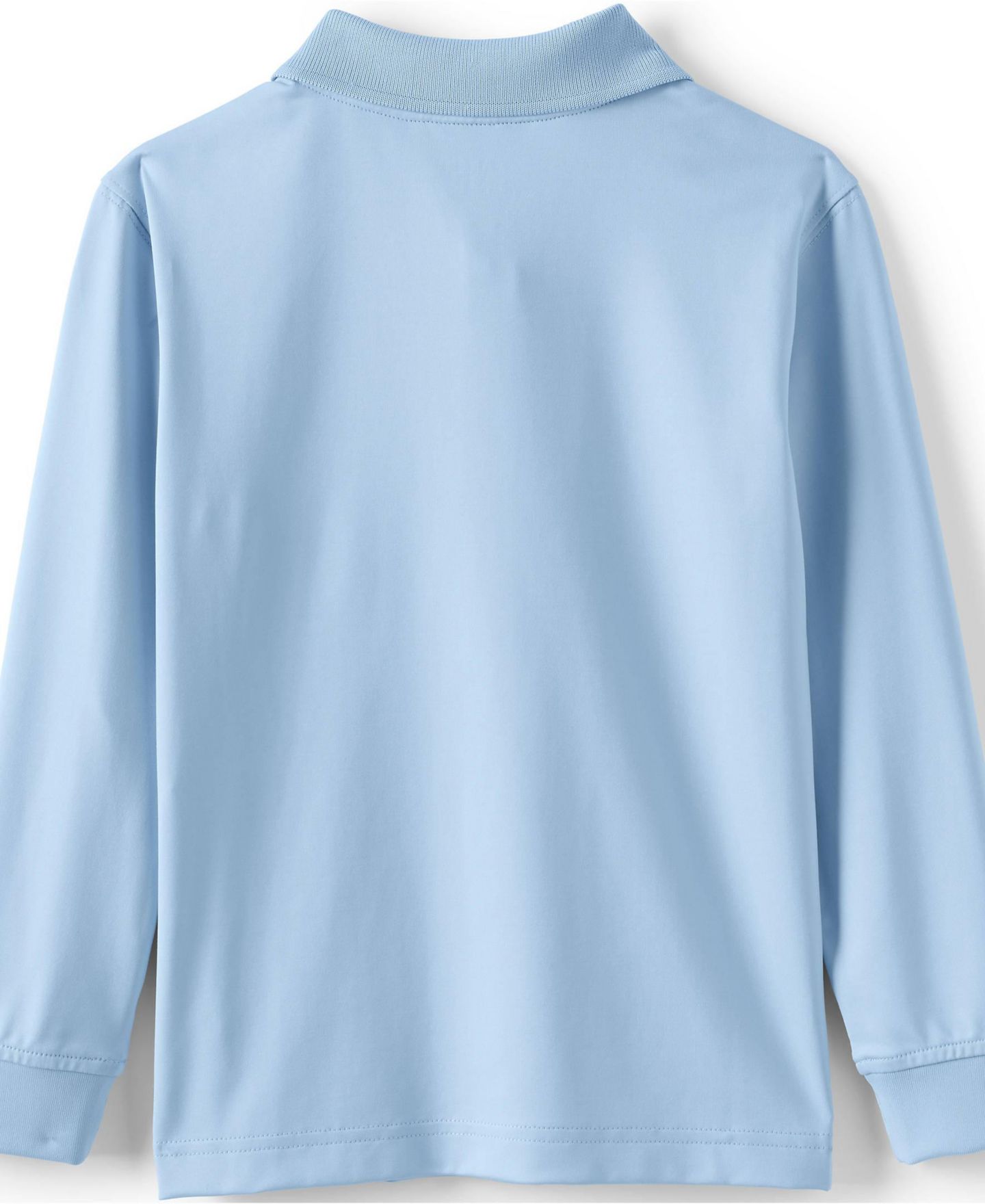 Мужское поло Lands' End Long Sleeve Rapid Dry Polo Shirt, цвет: Синий — фото 4