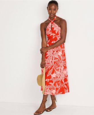 Women's Cotton Modal Halter Midi Dress