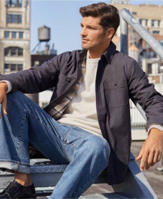 Men's Lined Waffle Shirt Jacket