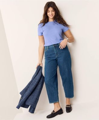 Women's Recover High Rise Barrel Leg Ankle Jeans