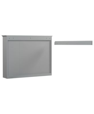 35" x 27.5" Bathroom Mirror Cabinet with 6 Open Shelves, Wall Mounted Medicine Cabinet (No Vanity)