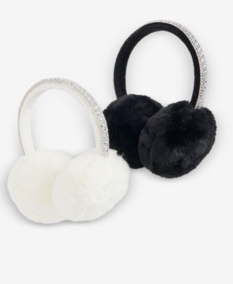 Crystal Band Faux Fur Earmuff, Macy's Exclusive