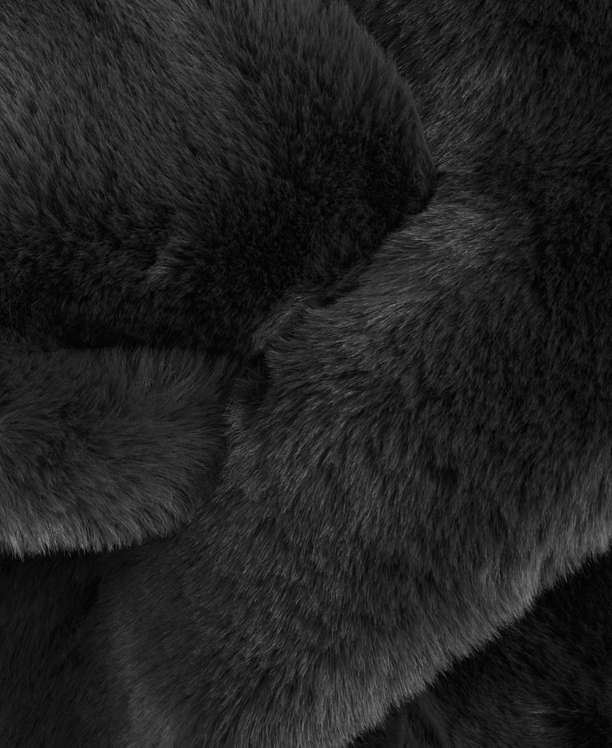 Inc International Concepts Faux Fur Pull-through Scarf, Macy's Exclusive In Black