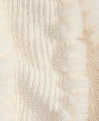 Knit Muffler with Faux Fur Trim, Macy's Exclusive