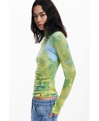 Women's Watercolor draped fine sweater