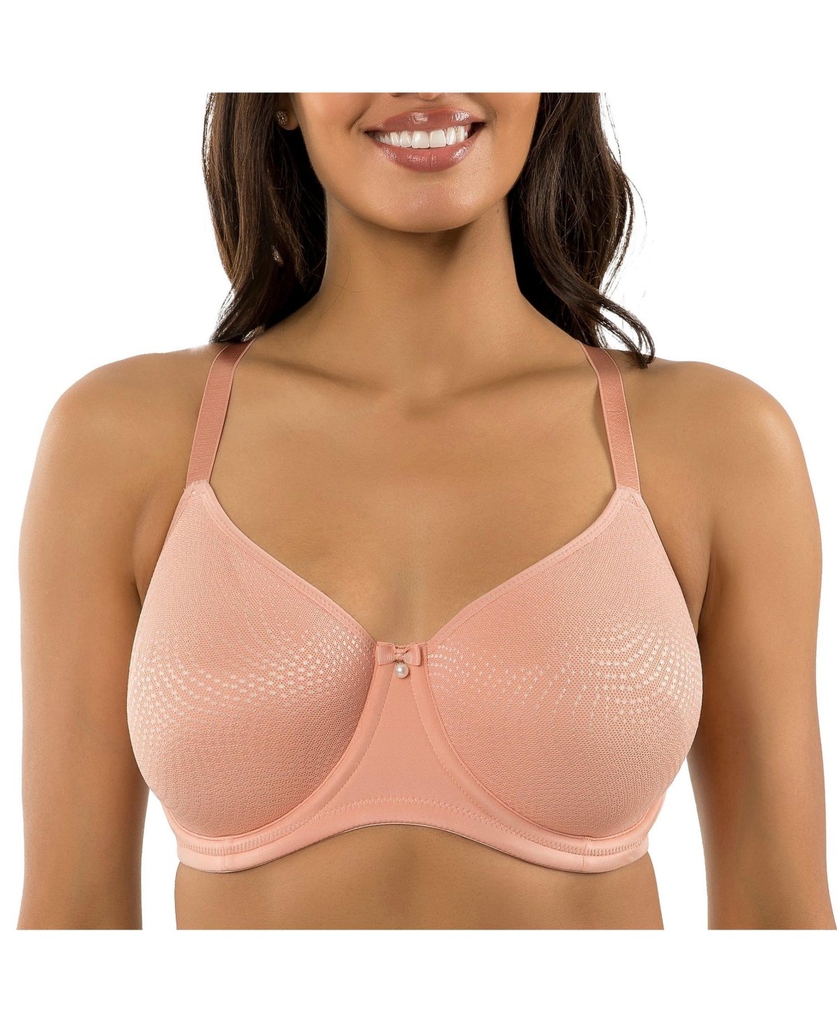 Women's Pearl Non-Padded Seamless Minimizer Bra, Peach Beige, 42H - Peach beige