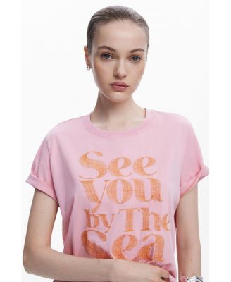 Women's Pink message T-shirt