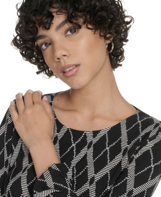 Women's Pleat Cuff Lacross Argyl Dress