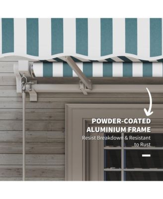 12' x 10' Outdoor Patio Manual Retractable Exterior Window Awning