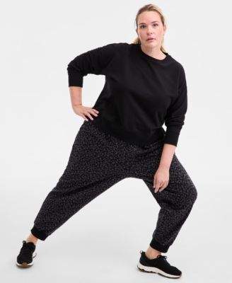 Plus Size Relaxed Crewneck Fleece Sweatshirt, Macy's Exclusive 