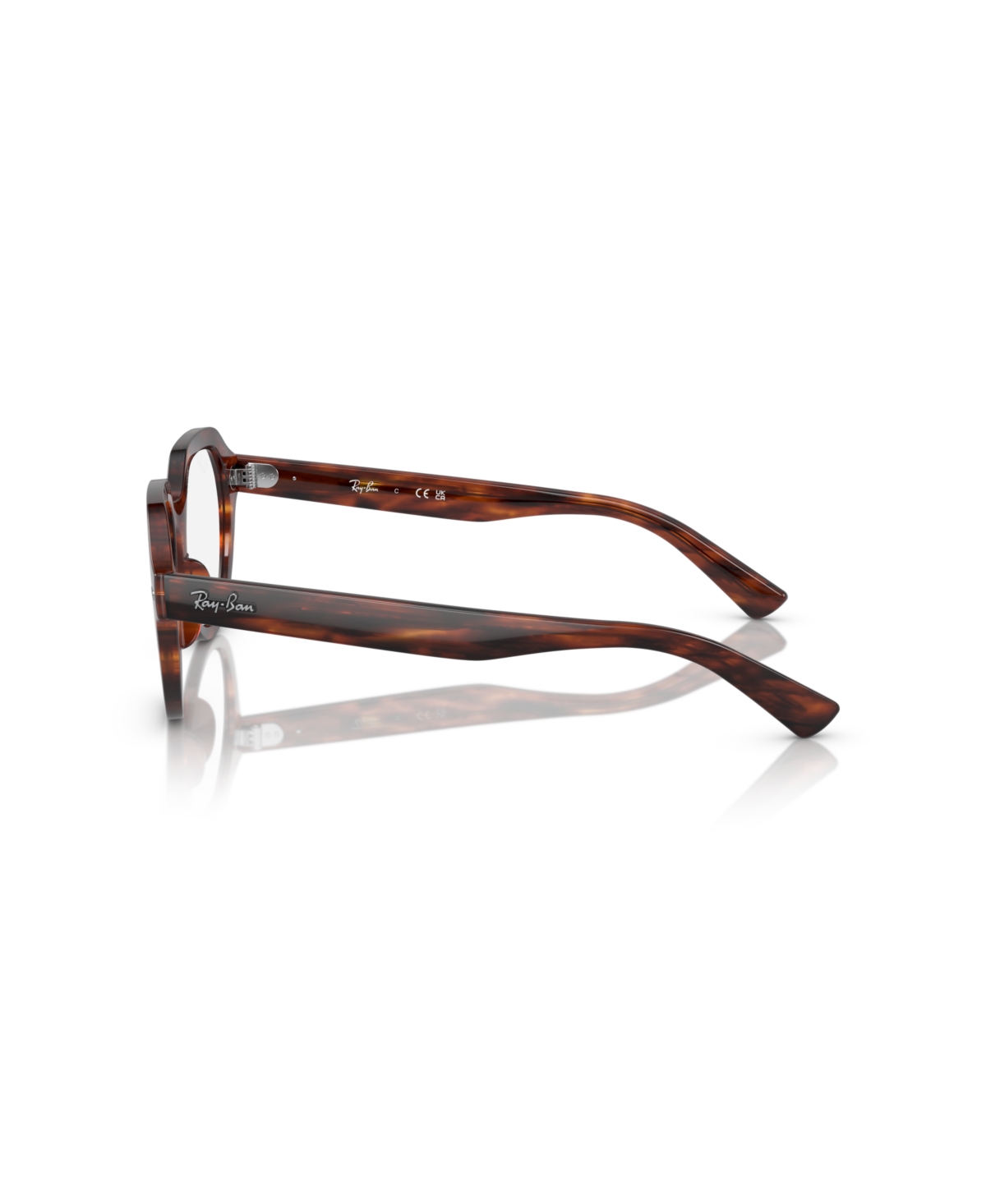 Ray Ban Ray-ban 51mm Square Optical Glasses In Brown