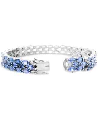 Tanzanite Oval-Cut Triple Row Bracelet (17-3/8 ct. t.w.) in Sterling Silver (Also Available in Peridot)