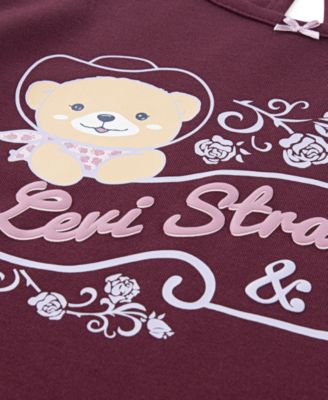 Little Girls 3-Piece Sherpa Vest, Round Neck T-Shirt, and Denim Jeans Set