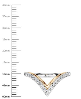 Diamond Chevron Ring (1/4 ct. t.w.) in 14k Two-Tone Gold
