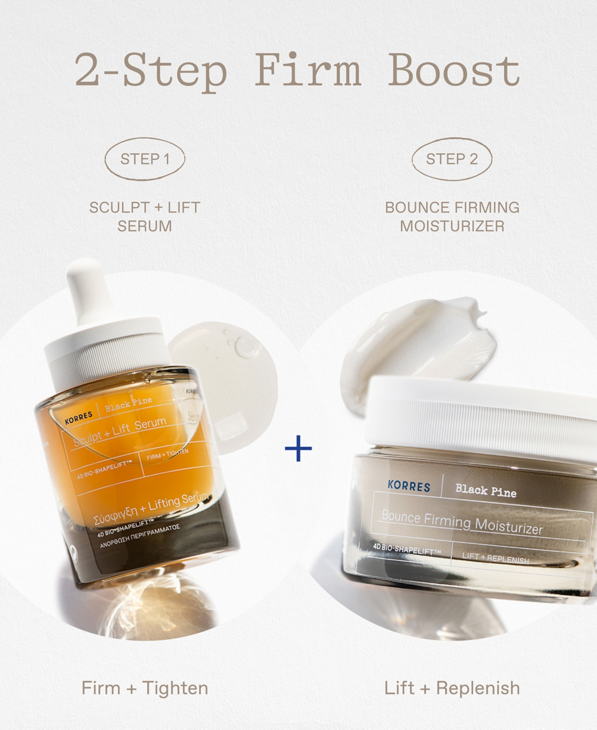 Korres 2-pc. Black Pine Firm Boost Skincare Set In Transparent