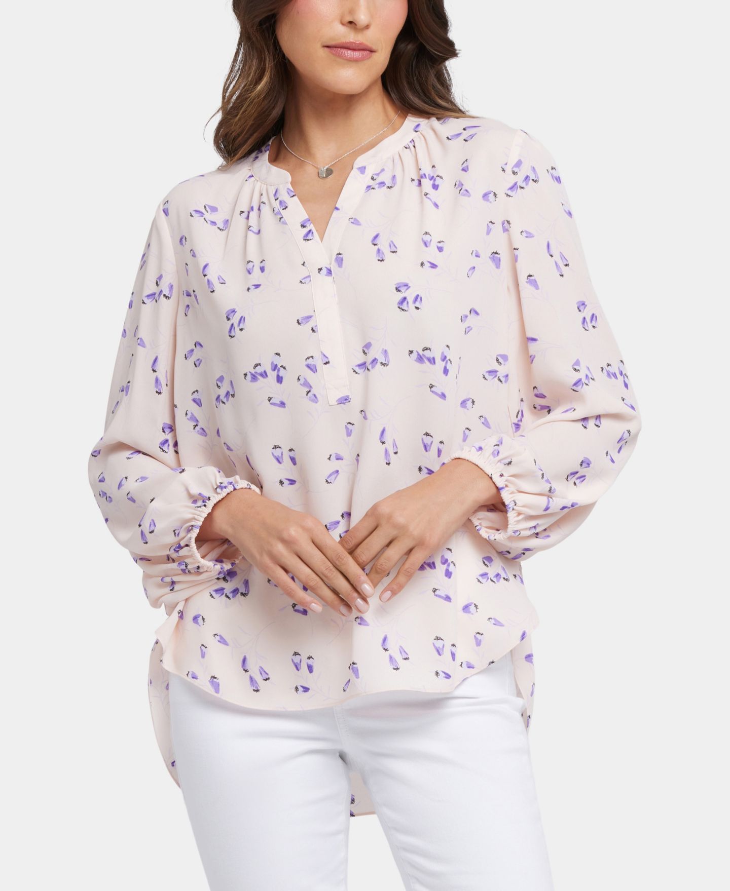 Женский топ NYDJ Puff Sleeve Popover — фото 1