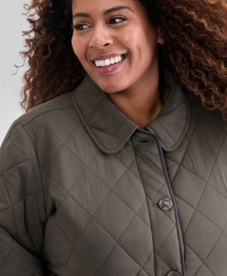 Plus Size Quilted Utility Jacket, Macy's Exclusive