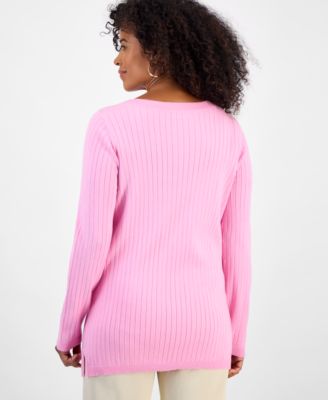 Petite Boat-Neck Sweater, Macy's Exclusive