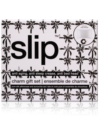 3-Pc. Pure Silk Queen Pillowcase & Scrunchie Gift Set - Charm