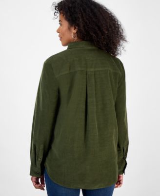 Women's Cotton Corduroy Overshirt, Created for Macy's