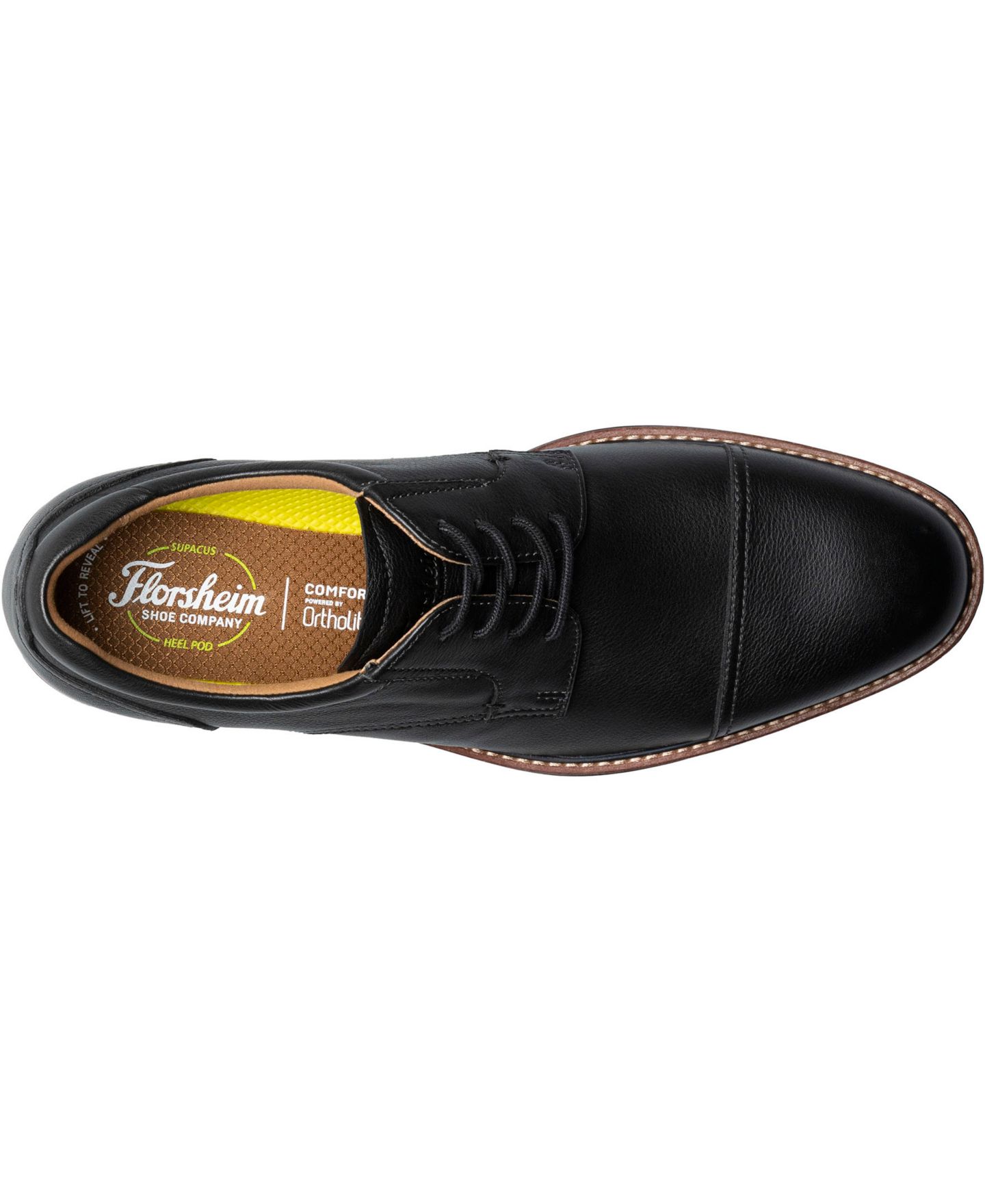Florsheim Men's Traveler Cap Toe Oxford, цвет: Чёрный — фото 7