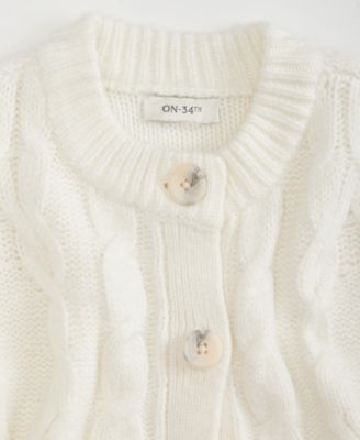 Women's Chunky Cable-Knit Cardigan, Macy's Exclusive