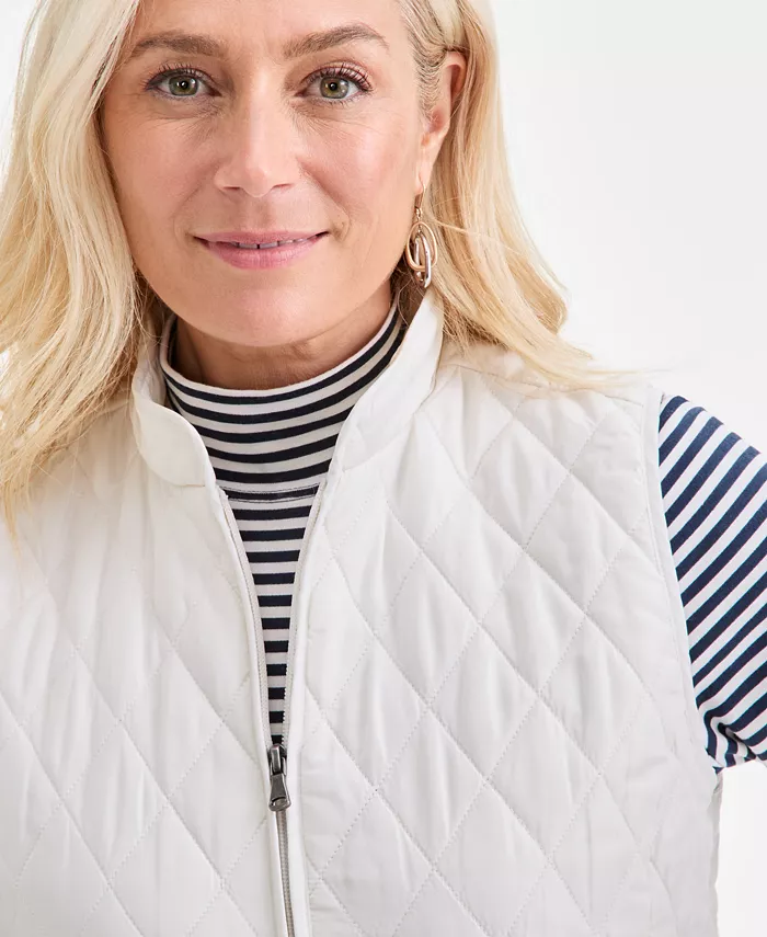 Women's Quilted Mock-Neck Vest - thumbnail 3
