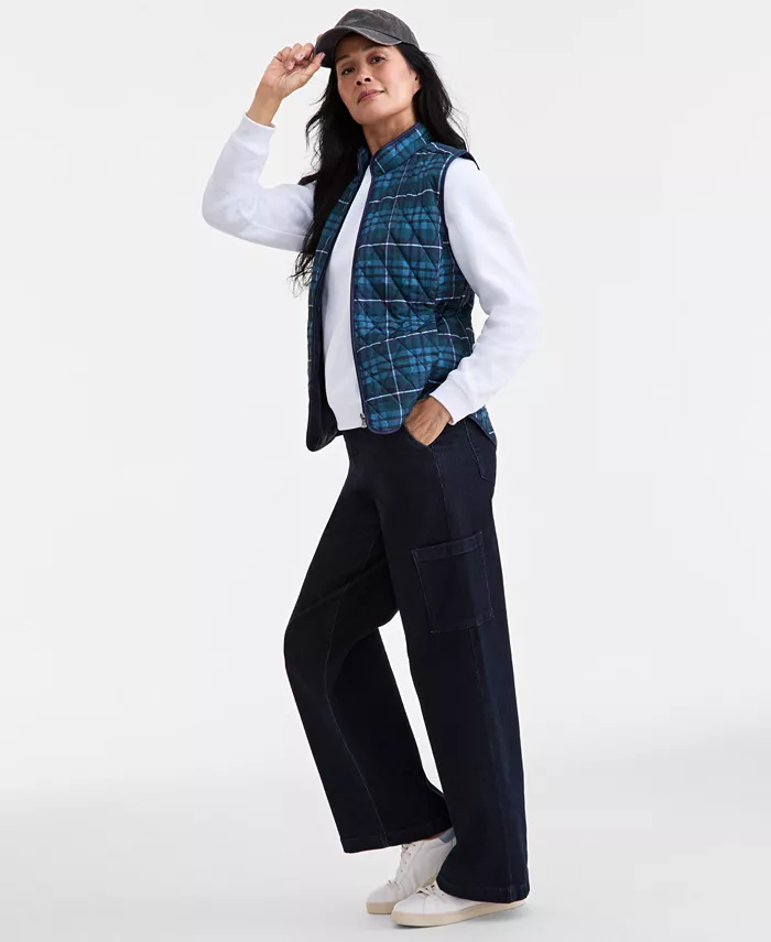 Women's Quilted Mock-Neck Vest - thumbnail 8