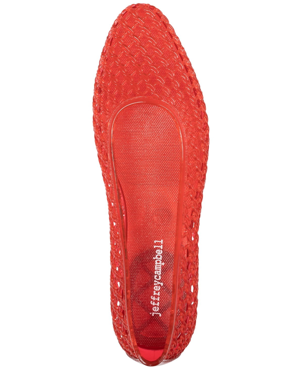 Jeffrey Campbell Bestie Jelly Flat In Red
