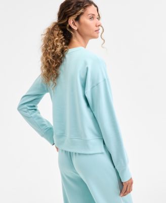 Women's Crewneck Vented-Hem Sweatshirt, Macy's Exclusive