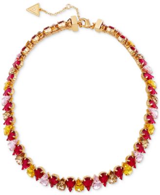GUESS - Faceted Crystal Collar Necklace