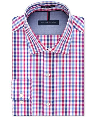 Eagle Non-Iron Multi Blue Check Dress Shirt - Dress Shirts - Men ...