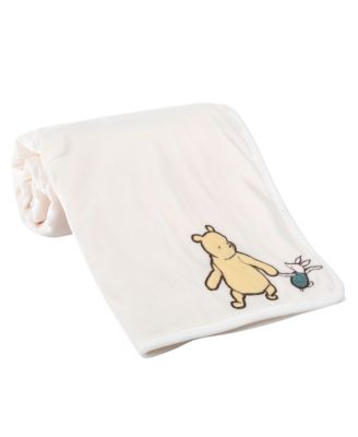Baby Disney Storytime Pooh Ultra Soft Fleece Blanket - Cream