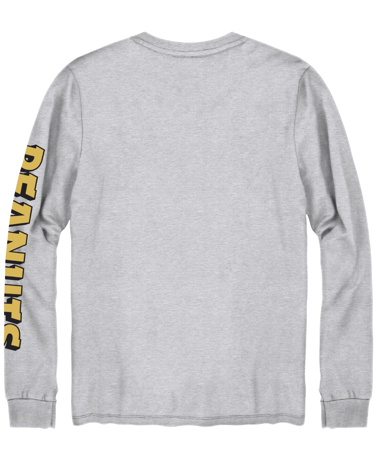 Hybrid Men's Long Sleeves Peanuts One Of The Gang Graphic T-shirt In Gray