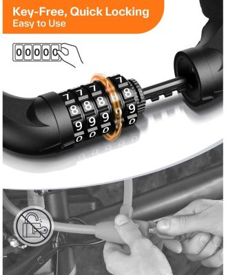 Bike Lock: 5 Digit Combination High Security Anti Theft Bike Chain Lock